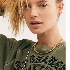 Free people pink macrame necklace